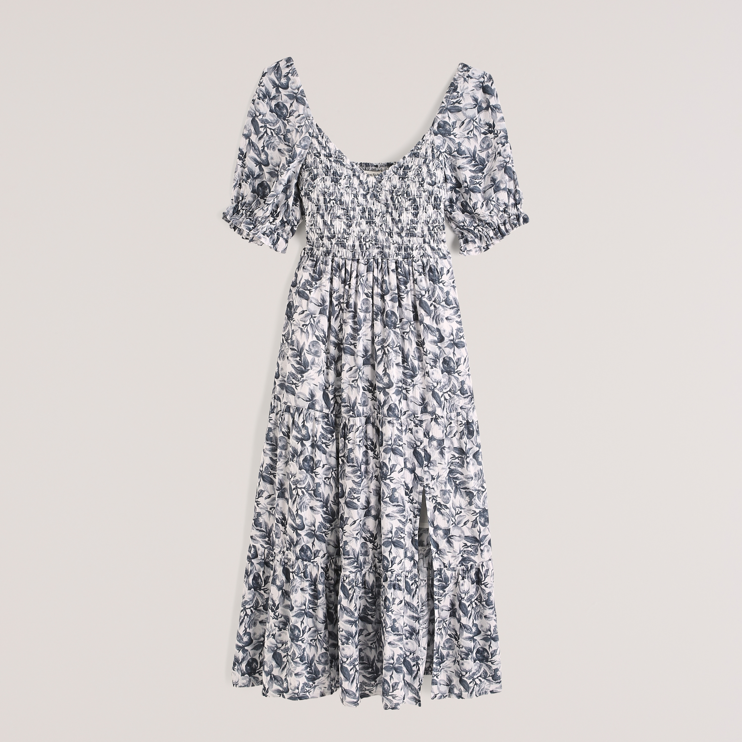 Women's Short-Sleeve Smocked Midi Dress ...